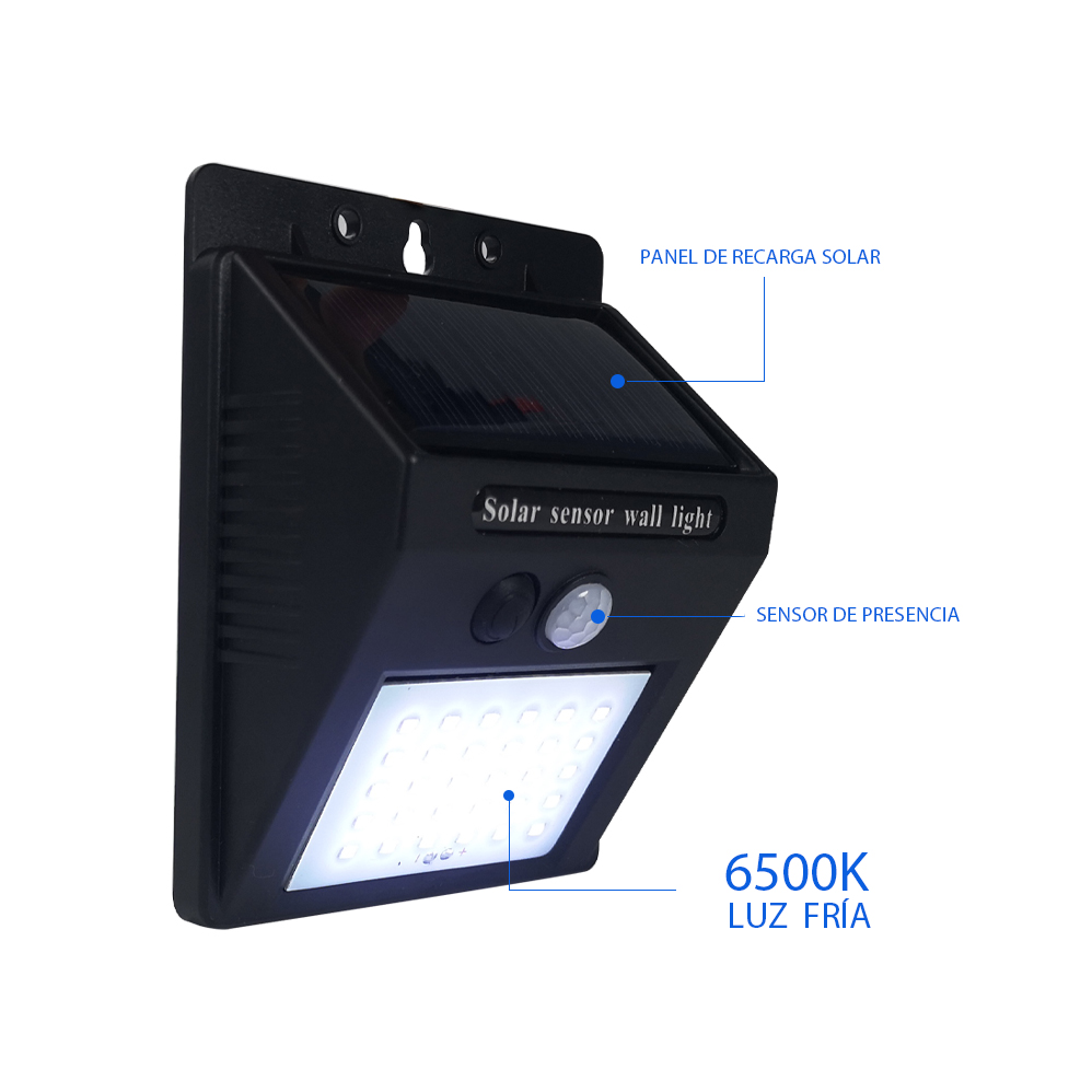 Aplique Solar Led 85/265V 6W 6500K
