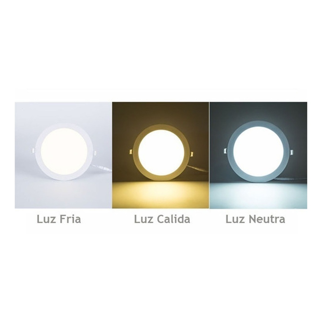 Panel Led Empotrar 85/265V Redondo