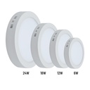 Panel Led Sobreponer 85/265V Redondo
