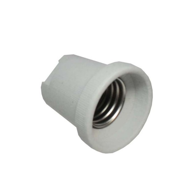 Portalampara Porcelana E27 Corrugado Sin Lamina