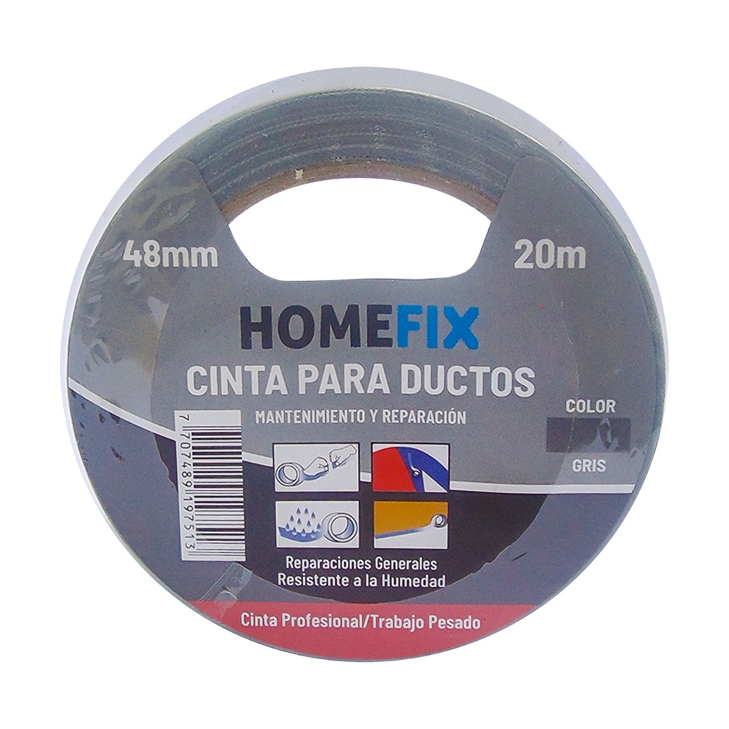 Cinta Para Ductos Color Gris
