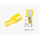 Terminal Aislada Faston Vinilo Amarillo - F5-6.4VF