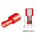 Terminal Aislada Faston Vinilo Rojo