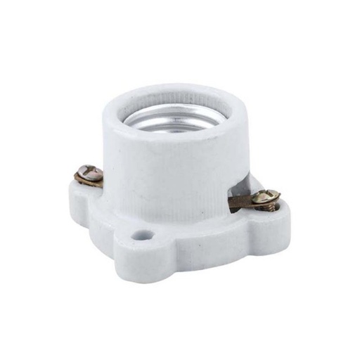 [1190204] Portalampara Porcelana E27 Roseta 4 Puntas