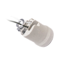 Portalampara Porcelana E27 C/Aro C/Cable