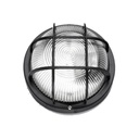 Aplique H01 100W E27 Con Rejilla Circular Negro