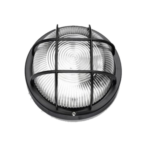 [1150457] Aplique H01 100W E27 Con Rejilla Circular Negro